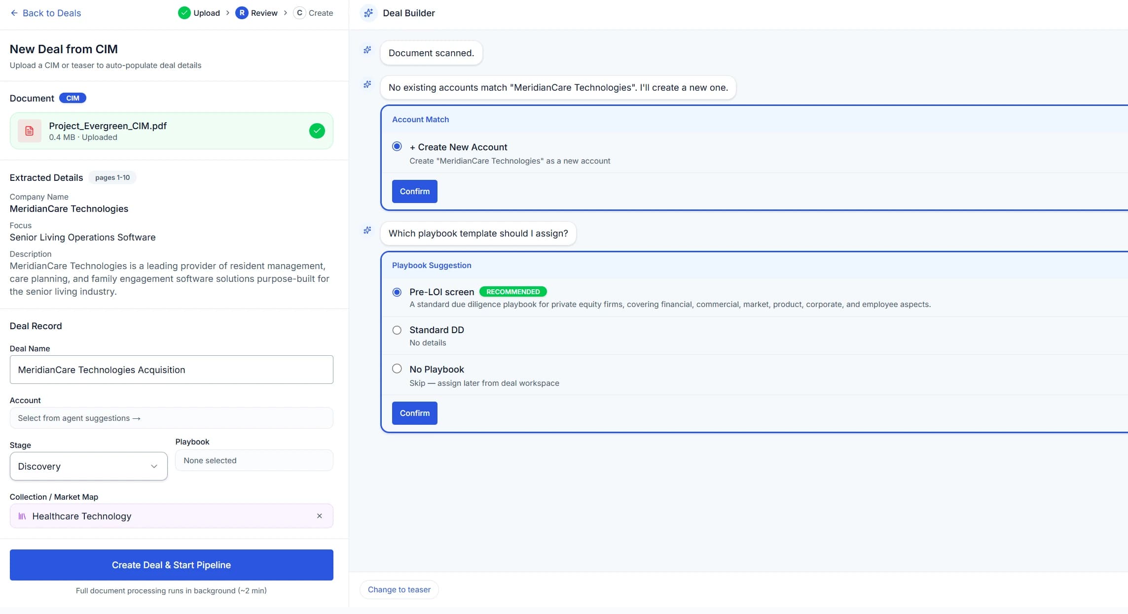 Visual workflow builder