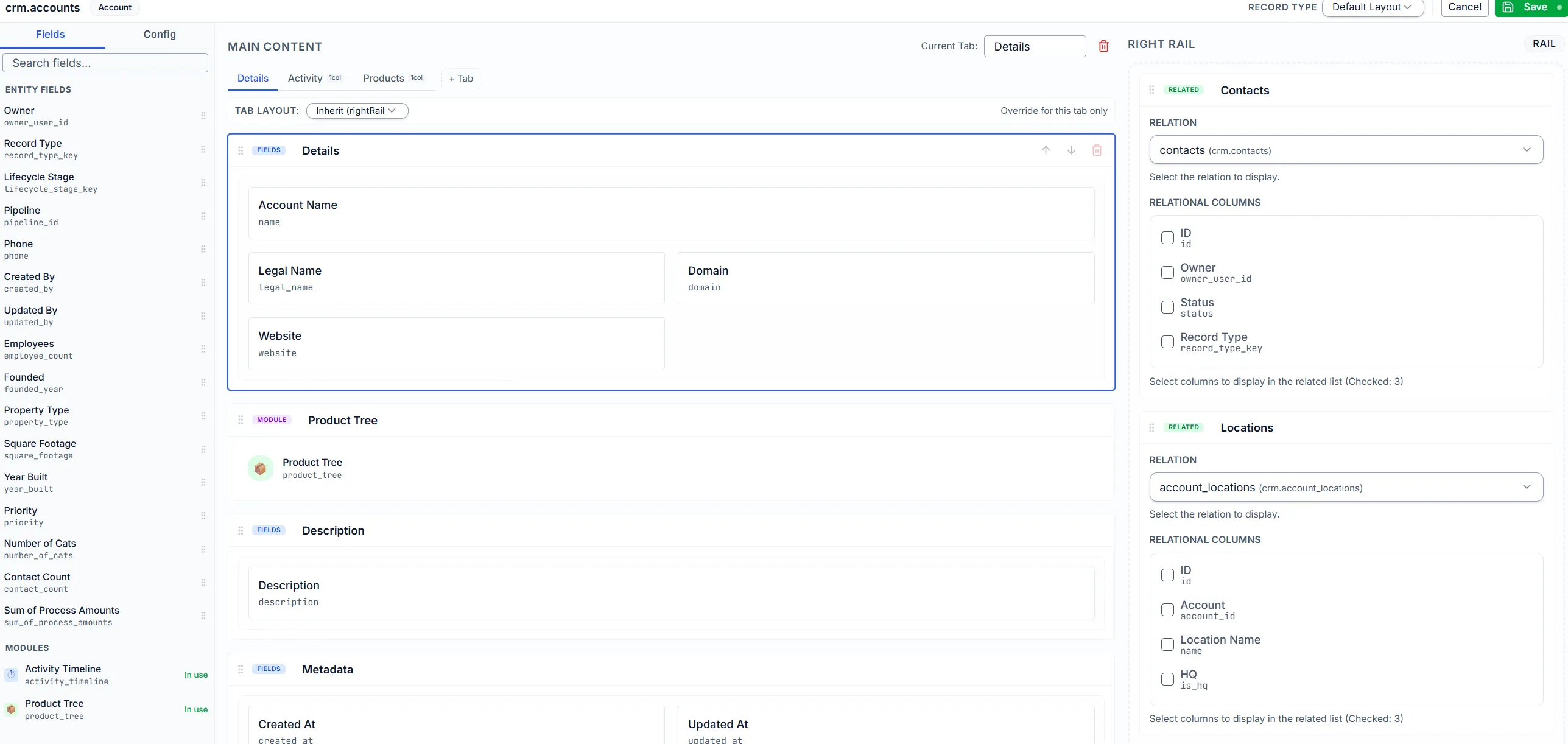 Layout Builder